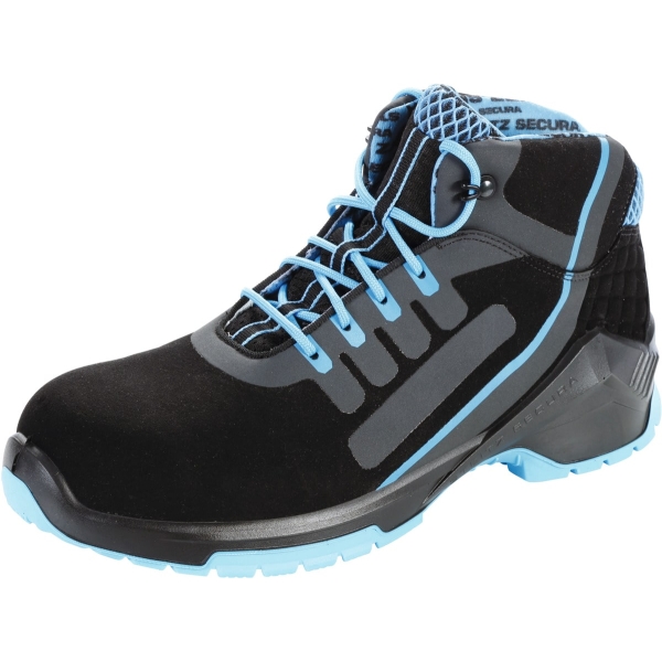 Calzatura alta con lacci nero/blu VD PRO 1800 ESD