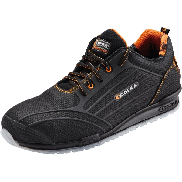 Calzatura bassa nera/arancione CREGAN