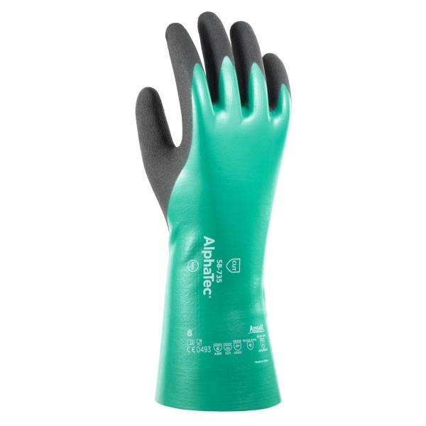 Paio di guanti di protezione dai prodotti chimici AlphaTec 58-735