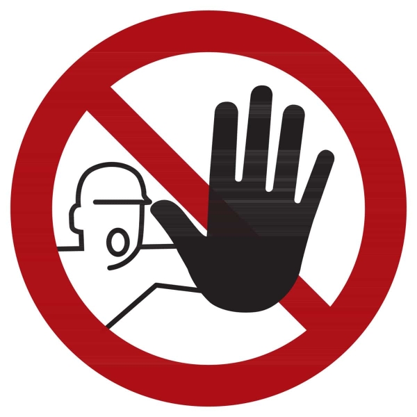 Segnali di divieto Accesso vietato ai non autorizzati