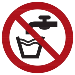 Segnali di divieto Acqua non potabile