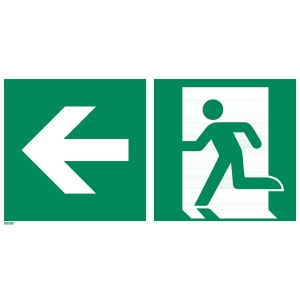 Segnali di salvataggio Via di fuga a sinistra