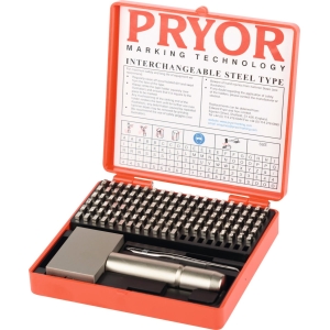 Set di punzoni alfanumerici intercambiabili scrittura normale 0 - 9 e A - Z