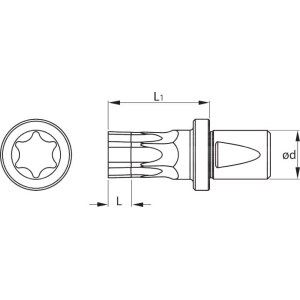 Broccia per viti Torx ⌀ d = 16 mm