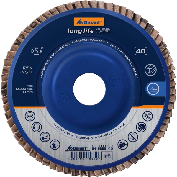 Disco abrasivo lamellare long life CER conico