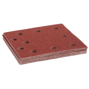 Set di 10 fogli carta abrasiva fori 10x