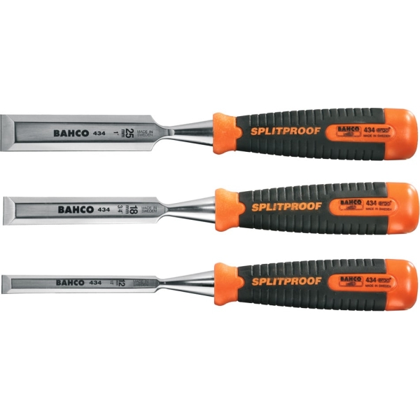Set di 3 scalpelli per legno ERGO