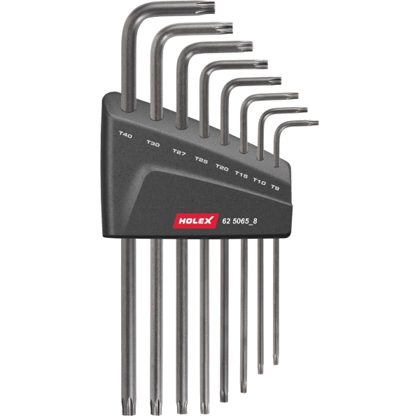 Set di chiavi maschio piegate per viti Torx