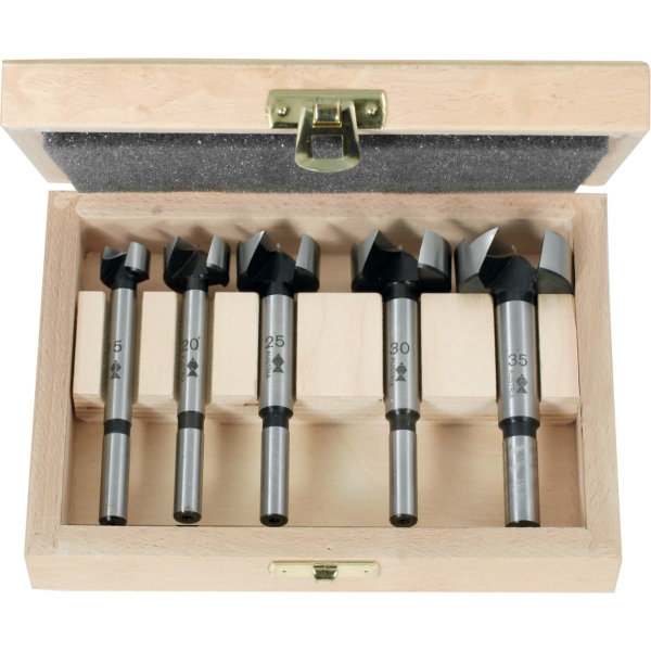Set di mecchie Forstner in astuccio di legno