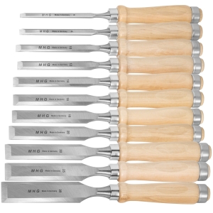Set di scalpelli per legno con manico in legno