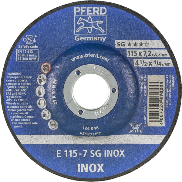 Disco abrasivo per sgrossatura SG-INOX