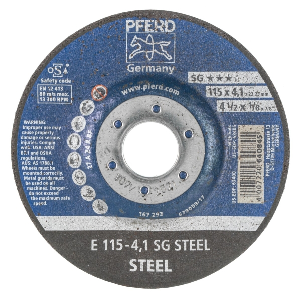 Disco abrasivo per sgrossatura SG-STEEL