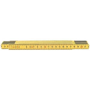 STABILA - Metro pieghevole in legno giallo, Lunghezza: 2 m