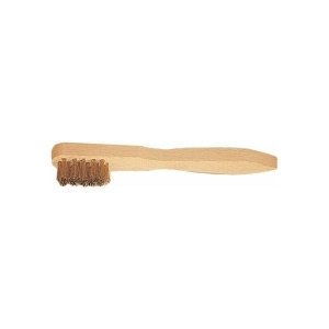 LESSMANN - Spazzola per candale con gambo filo V2A Filo in ottone ondulato da 0,15 mm, Modello: W