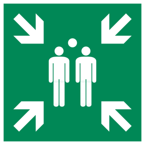 Segnali di salvataggio Punto di raccolta