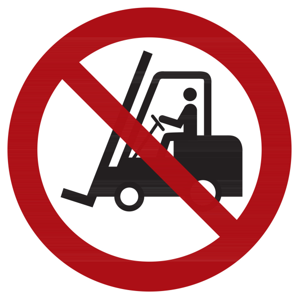 Segnali di divieto Vietato l’accesso a carrelli elevatori