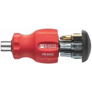 PB SWISS TOOLS - Giraviti portainserti con portabit per bit da 1/4 pollice con magnete, Lunghezza lama: 10mm