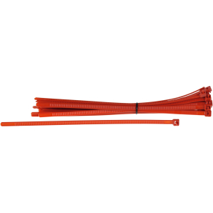 HELLERMANNTYTON - Set di fascette serracavi LR55 riapribili, rosse, 25 pezzi, Larghezza: 4,8 mm
