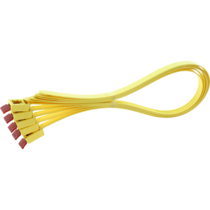 HELLERMANNTYTON - Set di fascette universali per tubi SpeedyTie, gialle, 5 pezzi, Larghezza: 13 mm