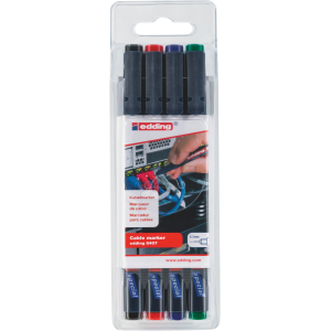 EDDING - Set di evidenziatori permanenti 4 pezzi, Modello: SET
