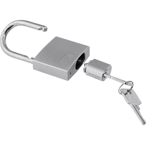 DOM - Lucchetto con inserto a bussola, apertura con chiave unica, ⌀ Larghezza corpo: 45 mm