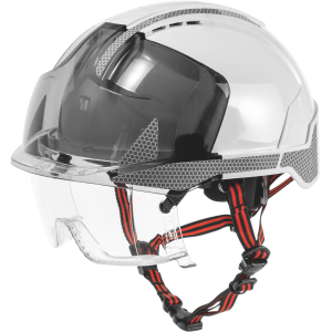 JSP - Casco di protezione EVO VISTAlens Dualswitch, Colore: WHITE