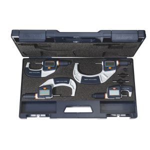 GARANT - Set di micrometro digitale HCT IP67 e Bluetooth, Intervallo di misurazione: 0-100mm