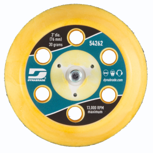 DYNABRADE - Platorello in gomma con chiusura a strappo 6x fori, ⌀ Esterno: 77mm