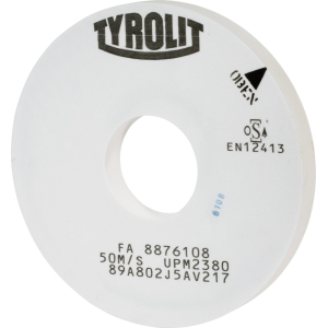 TYROLIT - Mola abrasiva per rettifica in tondo esterna di precisione DxTxH (mm), 500x60x203,2, Modello: A80