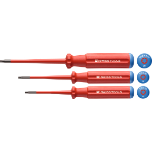 PB SWISS TOOLS - Set di giraviti Slim per viti Torx, Classic, interamente isolati, Numero di giraviti: 3