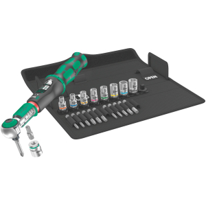 WERA - Assortimento di chiavi dinamometriche “Safe-Torque A 2 Set” Con portabit da 1/4 pollice e una scala, Coppia massima: 12Nm