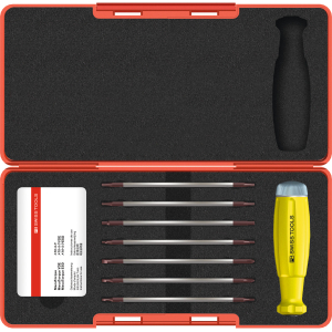 PB SWISS TOOLS - Set di giraviti dinamometrici, 8 pezzi con scala, attacco per lame intercambiabili, ESD, Coppia massima: 50 cNm