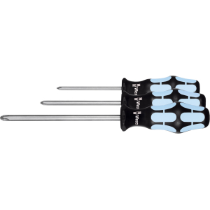 WERA - Set di giraviti “Stainless” per viti con impronta a croce Phillips, con lama in acciaio inox, Numero di giraviti: 3