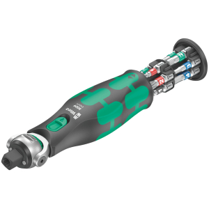 WERA - Giraviti portainserti con portabit e cricchetto reversibile a dentatura fine “Zyklop Pocket” con bit da 1/4 pollice con cricchetto e magnete, Numero pezzi: 13