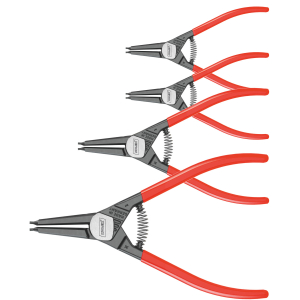 HOLEX - Set di 4 pinze per anelli di sicurezza per anelli esterni, Numero pinze: 4