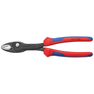 KNIPEX - Pinza regolabile frontale bonderizzata, con manici rivestiti, Lunghezza complessiva: 200 mm