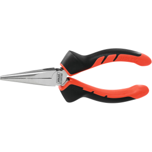 HOLEX - Pinza a becchi lunghi, mezzotondi, lucidata, con manici, Lunghezza complessiva: 160 mm