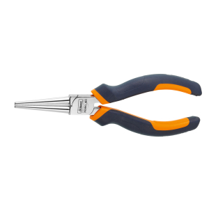 GARANT - Pinza a becchi lunghi, tondi a punta, cromata, con manici rivestiti, Lunghezza complessiva: 160 mm