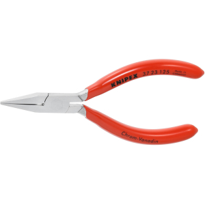 KNIPEX - Pinza per meccanica di precisione cromata becchi piatti a punta, Lunghezza complessiva: 125 mm