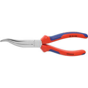 KNIPEX - Pinza per meccanica cromata becchi a punta ovale curvati, Lunghezza complessiva: 200 mm