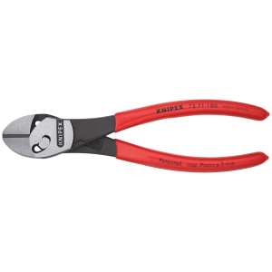 KNIPEX - Tronchese a tagliente laterale con grande rapporto di leva ad elevate prestazioni, TwinForce, lucidata, Lunghezza complessiva: 180 mm
