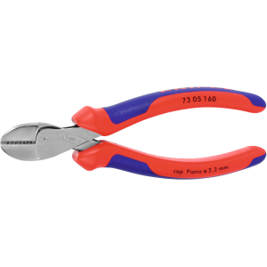 KNIPEX - Tronchese a tagliente laterale compatto X-Cut, cromato con manici rivestiti, Lunghezza complessiva: 160 mm