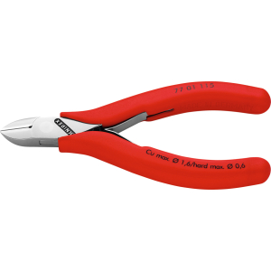 KNIPEX - Tronchese a tagliente laterale per elettronica con finitura a specchio, testa rotonda, FW, Lunghezza complessiva: 115 mm