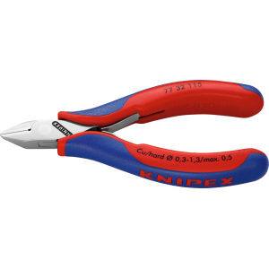 KNIPEX - Tronchese a tagliente laterale per elettronica con finitura a specchio, testa appuntita, FW, Lunghezza complessiva: 115 mm
