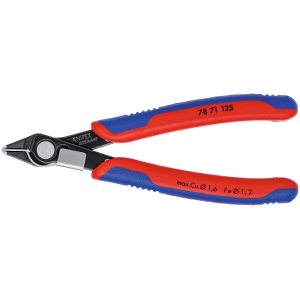 KNIPEX - Tronchese a tagliente laterale per elettronica Super Knips con reggifilo, KW, Lunghezza complessiva: 125 mm