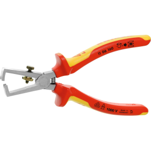 KNIPEX - Pinza spellafili, esecuzione cromata isolata a norme VDE, Lunghezza complessiva: 160 mm
