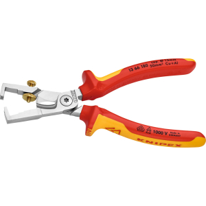 KNIPEX - Pinza spelafili con cesoia per cavi “StriX” isolata a norme VDE, Lunghezza complessiva: 180 mm