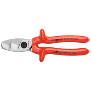 KNIPEX - Cesoia per cavi piccola con isolamento isolamento a norme VDE, Lunghezza complessiva: 200 mm