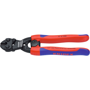 KNIPEX - Tronchese compatto CoBolt con manici rivestiti e molle di apertura, Lunghezza complessiva: 200 mm
