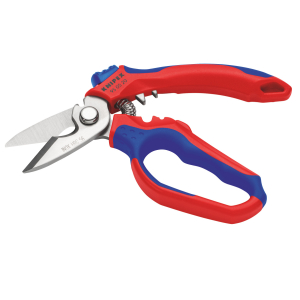 KNIPEX - Forbice per elettricisti con impugnatura bicomponente e spellafili, Lunghezza complessiva: 160mm